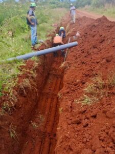 El Municipio continúa con la extensión de la red de agua en sectores puntuales.
